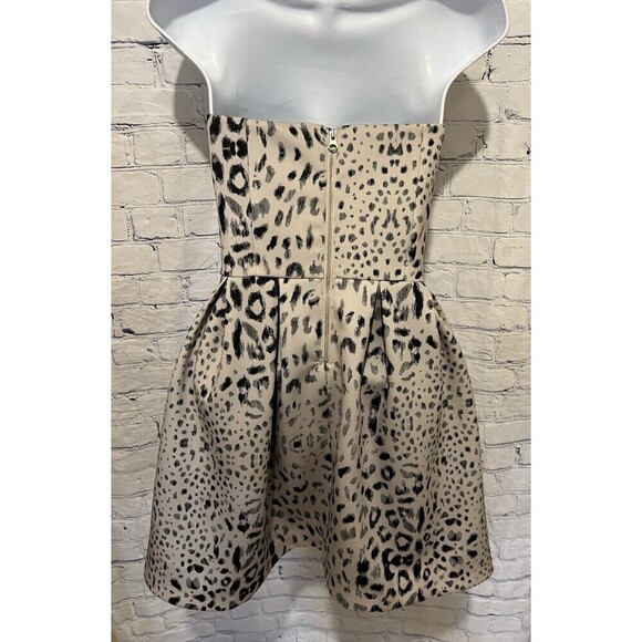 Style Stalker animal print strapless pleated mini dress Size Small - Picture 3 of 7